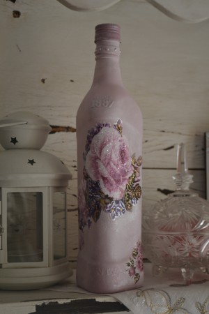 διακοσμητικό μπουκάλι "frozen rose"